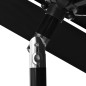 vidaXL Sonnenschirm mit Aluminium-Mast 3-lagig Schwarz 2,5 m vidaXL Sonnenschirm mit Aluminium-Mast 3-lagig Schwarz 2,5 m