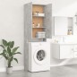 vidaXL Waschmaschinenschrank Betongrau 64x25,5x190 cm vidaXL Waschmaschinenschrank Betongrau 64x25,5x190 cm