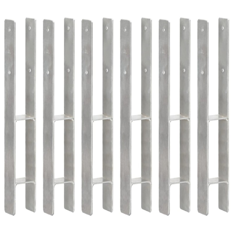 vidaXL Pfostenträger 6 Stk. Silbern 7×6×60 cm Verzinkter Stahl vidaXL Pfostenträger 6 Stk. Silbern 7×6×60 cm Verzinkter Stahl