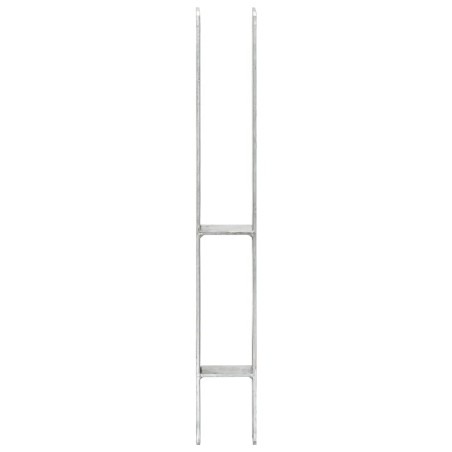 vidaXL Pfostenträger 6 Stk. Silbern 7×6×60 cm Verzinkter Stahl