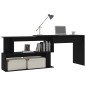 vidaXL Eckschreibtisch Schwarz 200x50x76 cm Holzwerkstoff vidaXL Eckschreibtisch Schwarz 200x50x76 cm Holzwerkstoff