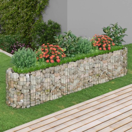 vidaXL Gabionen-Hochbeet Verzinktes Eisen 260x50x50 cm