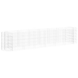 vidaXL Gabionen-Hochbeet Verzinktes Eisen 260x50x50 cm
