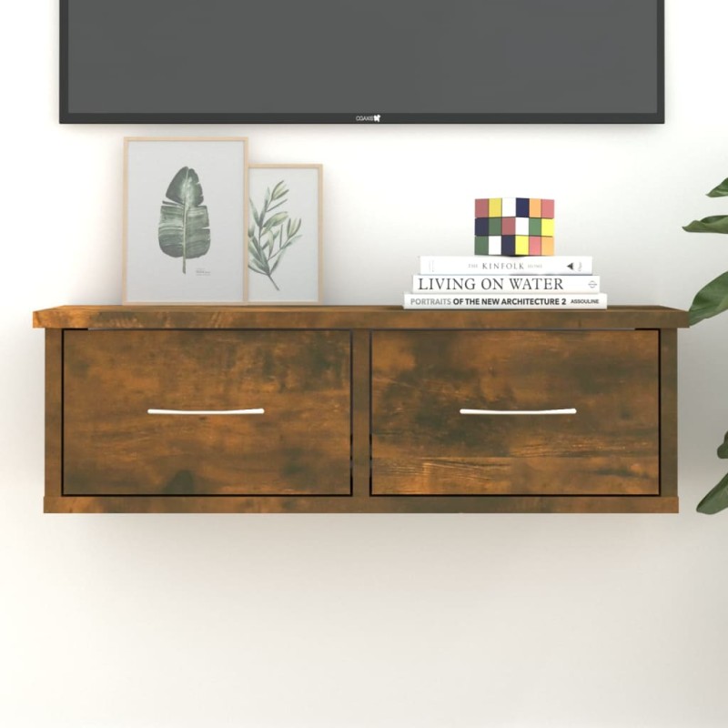 vidaXL Wandschrank Räuchereiche 60x26x18,5 cm Holzwerkstoff vidaXL Wandschrank Räuchereiche 60x26x18,5 cm Holzwerkstoff