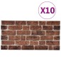 vidaXL 3D-Wandpaneele 10 Stk. Dunkelbraun Backstein-Optik EPS vidaXL 3D-Wandpaneele 10 Stk. Dunkelbraun Backstein-Optik EPS