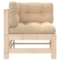 vidaXL Ecksofa mit Kissen Massivholz Kiefer vidaXL Ecksofa mit Kissen Massivholz Kiefer