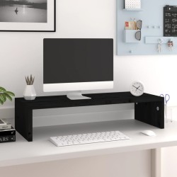 vidaXL Monitorständer Schwarz 60x23,5x12 cm Holzwerkstoff