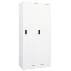 vidaXL Kleiderschrank Weiß 80x50x180 cm Stahl