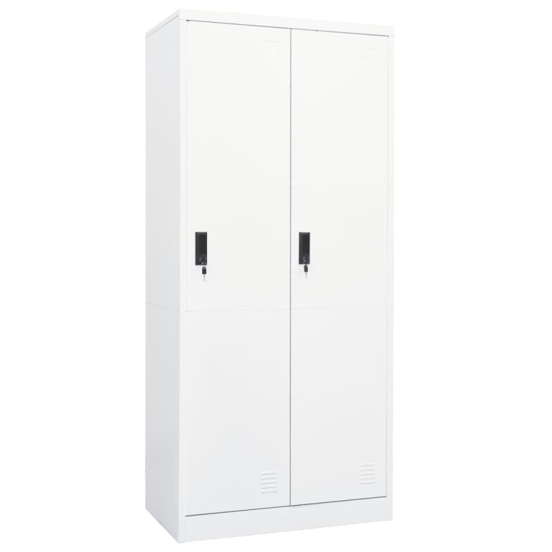 vidaXL Kleiderschrank Weiß 80x50x180 cm Stahl vidaXL Kleiderschrank Weiß 80x50x180 cm Stahl