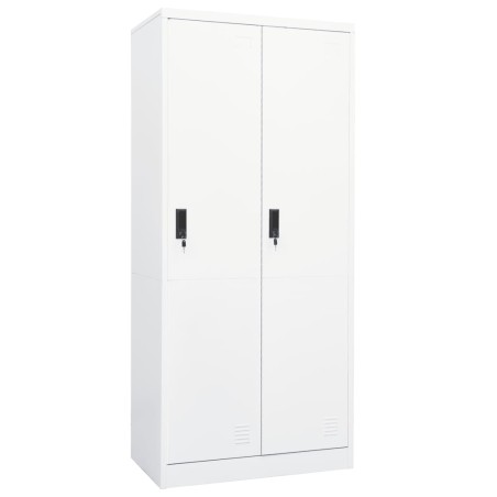 vidaXL Kleiderschrank Weiß 80x50x180 cm Stahl