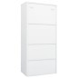 vidaXL Kleiderschrank Weiß 80x50x180 cm Stahl vidaXL Kleiderschrank Weiß 80x50x180 cm Stahl