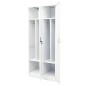 vidaXL Kleiderschrank Weiß 80x50x180 cm Stahl vidaXL Kleiderschrank Weiß 80x50x180 cm Stahl