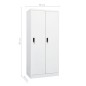 vidaXL Kleiderschrank Weiß 80x50x180 cm Stahl vidaXL Kleiderschrank Weiß 80x50x180 cm Stahl