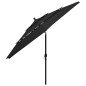 vidaXL Sonnenschirm mit Aluminium-Mast 3-lagig Schwarz 3,5 m vidaXL Sonnenschirm mit Aluminium-Mast 3-lagig Schwarz 3,5 m