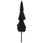 vidaXL Sonnenschirm mit Aluminium-Mast 3-lagig Schwarz 3,5 m vidaXL Sonnenschirm mit Aluminium-Mast 3-lagig Schwarz 3,5 m
