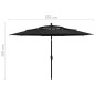 vidaXL Sonnenschirm mit Aluminium-Mast 3-lagig Schwarz 3,5 m vidaXL Sonnenschirm mit Aluminium-Mast 3-lagig Schwarz 3,5 m