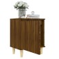 vidaXL Nachttisch mit Massivholz-Beinen Braun Eichen-Optik 40x30x50cm vidaXL Nachttisch mit Massivholz-Beinen Braun Eichen-Optik 40x30x50cm