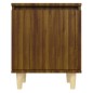 vidaXL Nachttisch mit Massivholz-Beinen Braun Eichen-Optik 40x30x50cm vidaXL Nachttisch mit Massivholz-Beinen Braun Eichen-Optik 40x30x50cm