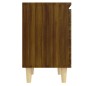 vidaXL Nachttisch mit Massivholz-Beinen Braun Eichen-Optik 40x30x50cm vidaXL Nachttisch mit Massivholz-Beinen Braun Eichen-Optik 40x30x50cm