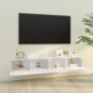 vidaXL TV-Wandschränke 2 Stk. Hochglanz-Weiß 100x30x30cm Holzwerkstoff vidaXL TV-Wandschränke 2 Stk. Hochglanz-Weiß 100x30x30cm Holzwerkstoff