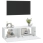 vidaXL TV-Wandschränke 2 Stk. Hochglanz-Weiß 100x30x30cm Holzwerkstoff vidaXL TV-Wandschränke 2 Stk. Hochglanz-Weiß 100x30x30cm Holzwerkstoff