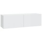 vidaXL TV-Wandschränke 2 Stk. Hochglanz-Weiß 100x30x30cm Holzwerkstoff vidaXL TV-Wandschränke 2 Stk. Hochglanz-Weiß 100x30x30cm Holzwerkstoff