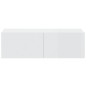 vidaXL TV-Wandschränke 2 Stk. Hochglanz-Weiß 100x30x30cm Holzwerkstoff vidaXL TV-Wandschränke 2 Stk. Hochglanz-Weiß 100x30x30cm Holzwerkstoff