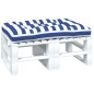 Palettenkissen Blau Weiß Gestreift 120x80x12 cm Stoff Palettenkissen Blau Weiß Gestreift 120x80x12 cm Stoff
