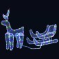 vidaXL Weihnachtsbeleuchtung Rentier und Schlitten Mesh 432 LEDs vidaXL Weihnachtsbeleuchtung Rentier und Schlitten Mesh 432 LEDs