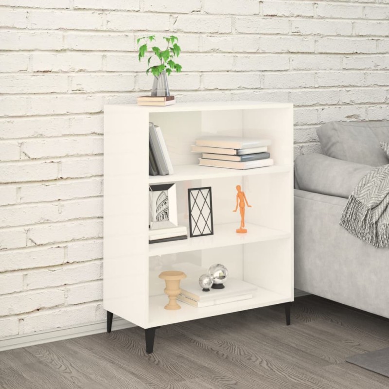 vidaXL Sideboard Hochglanz-Weiß 69,5x32,5x90 cm Holzwerkstoff vidaXL Sideboard Hochglanz-Weiß 69,5x32,5x90 cm Holzwerkstoff