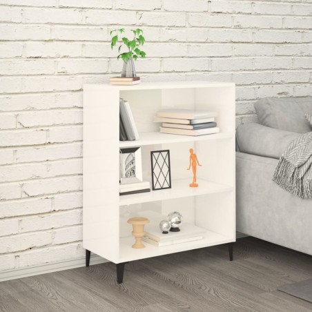 vidaXL Sideboard Hochglanz-Weiß 69,5x32,5x90 cm Holzwerkstoff