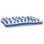 Palettenkissen Blau Weiß Gestreift 120x80x12 cm Stoff Palettenkissen Blau Weiß Gestreift 120x80x12 cm Stoff