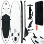 vidaXL Aufblasbares Stand Up Paddle Board Set Schwarz und Weiß vidaXL Aufblasbares Stand Up Paddle Board Set Schwarz und Weiß