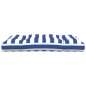 Palettenkissen Blau Weiß Gestreift 120x80x12 cm Stoff Palettenkissen Blau Weiß Gestreift 120x80x12 cm Stoff
