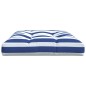 Palettenkissen Blau Weiß Gestreift 120x80x12 cm Stoff Palettenkissen Blau Weiß Gestreift 120x80x12 cm Stoff