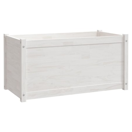 vidaXL Pflanzkübel Weiß 100x50x50 cm Massivholz Kiefer
