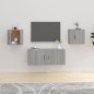 vidaXL TV-Wandschränke 2 Stk. Grau Sonoma 40x34,5x40 cm vidaXL TV-Wandschränke 2 Stk. Grau Sonoma 40x34,5x40 cm