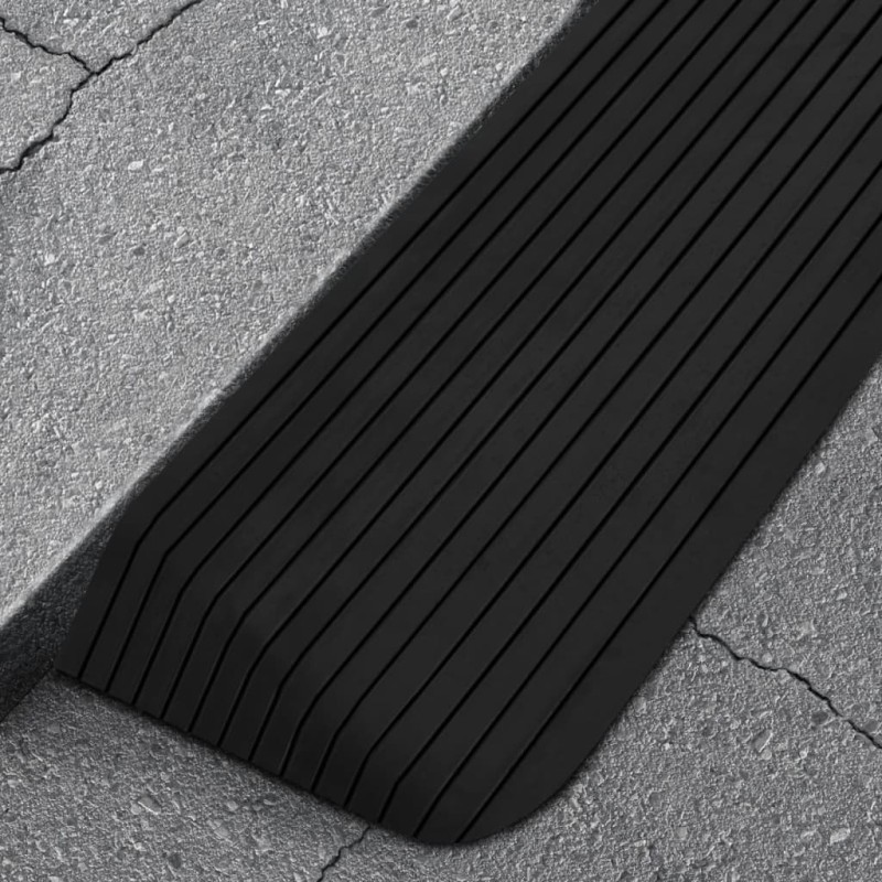 vidaXL Schwellenrampe 110x41x5 cm Gummi