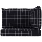 Palettenkissen 3 Stk. Schwarz Karomuster Oxford-Gewebe Palettenkissen 3 Stk. Schwarz Karomuster Oxford-Gewebe