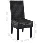 vidaXL Esszimmerstühle 2 Stk. Schwarz Kubu Rattan und Mango Holz vidaXL Esszimmerstühle 2 Stk. Schwarz Kubu Rattan und Mango Holz