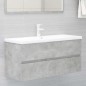 vidaXL Waschbeckenunterschrank Betongrau 100x38,5x45 cm Holzwerkstoff vidaXL Waschbeckenunterschrank Betongrau 100x38,5x45 cm Holzwerkstoff