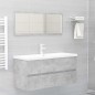 vidaXL Waschbeckenunterschrank Betongrau 100x38,5x45 cm Holzwerkstoff vidaXL Waschbeckenunterschrank Betongrau 100x38,5x45 cm Holzwerkstoff