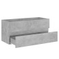 vidaXL Waschbeckenunterschrank Betongrau 100x38,5x45 cm Holzwerkstoff vidaXL Waschbeckenunterschrank Betongrau 100x38,5x45 cm Holzwerkstoff