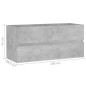 vidaXL Waschbeckenunterschrank Betongrau 100x38,5x45 cm Holzwerkstoff vidaXL Waschbeckenunterschrank Betongrau 100x38,5x45 cm Holzwerkstoff