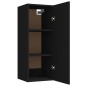 vidaXL Wandschrank Schwarz 34,5x34x90 cm Holzwerkstoff vidaXL Wandschrank Schwarz 34,5x34x90 cm Holzwerkstoff