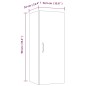vidaXL Wandschrank Schwarz 34,5x34x90 cm Holzwerkstoff vidaXL Wandschrank Schwarz 34,5x34x90 cm Holzwerkstoff