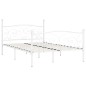 vidaXL Bettgestell mit Lattenrost Weiß Metall 120×200 cm vidaXL Bettgestell mit Lattenrost Weiß Metall 120×200 cm