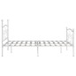 vidaXL Bettgestell mit Lattenrost Weiß Metall 120×200 cm vidaXL Bettgestell mit Lattenrost Weiß Metall 120×200 cm