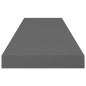 vidaXL Schwebendes Wandregal Hochglanz-Grau 80x23,5x3,8 cm MDF vidaXL Schwebendes Wandregal Hochglanz-Grau 80x23,5x3,8 cm MDF