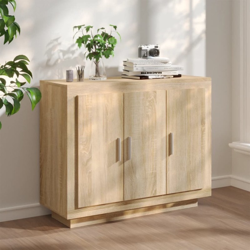 vidaXL Sideboard Sonoma-Eiche 92x35x75 cm Holzwerkstoff vidaXL Sideboard Sonoma-Eiche 92x35x75 cm Holzwerkstoff